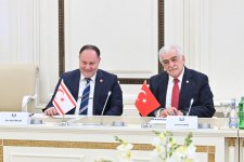 Azerbaijani Parliament Speaker meets with Türkiye and Northern Cyprus delegations (PHOTO)