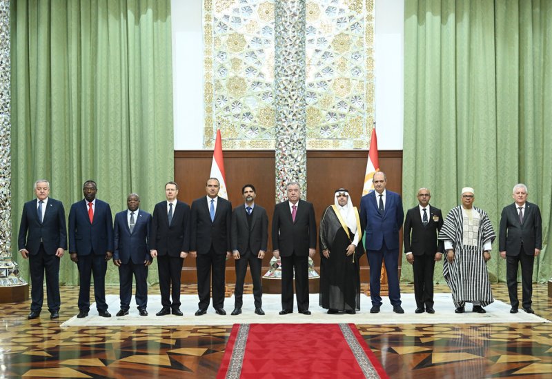 President Rahmon receives credentials of newly appointed ambassadors in Dushanbe