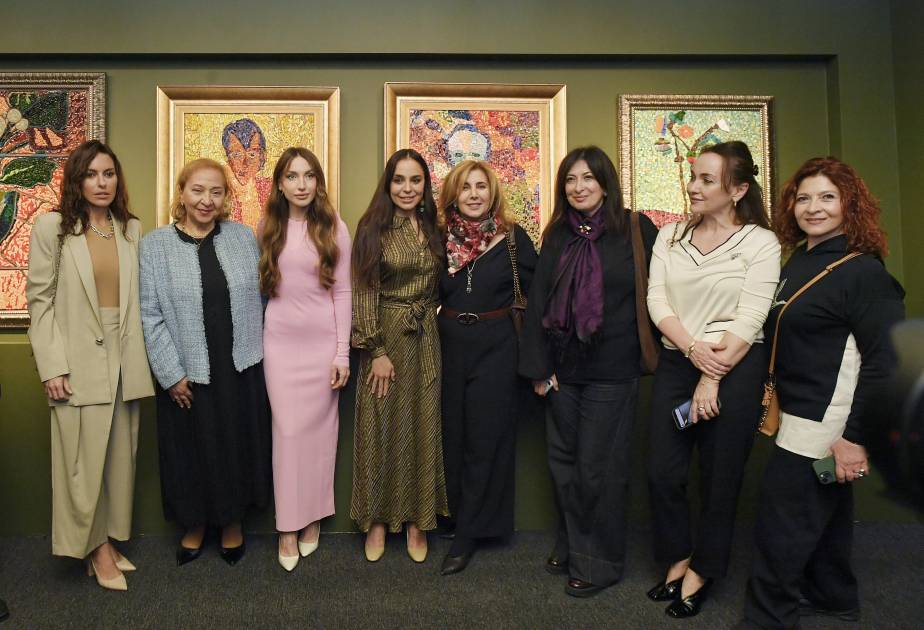 Leyla Aliyeva and Alena Aliyeva visit opening of solo exhibition titled "The Image Imprinted in Memory" at National Carpet Museum (PHOTO)