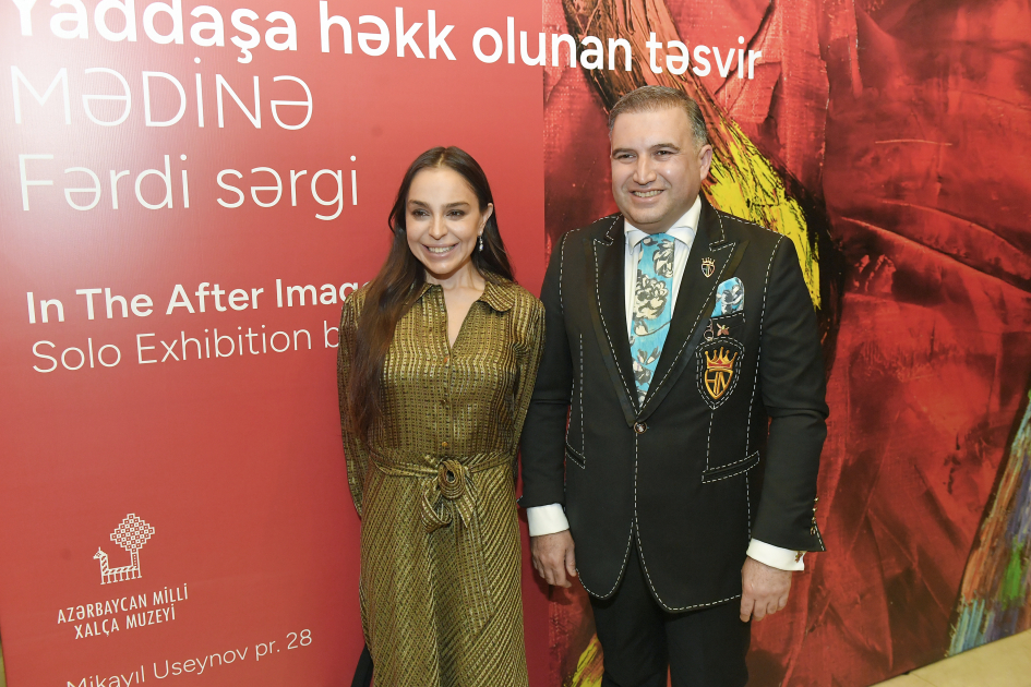 Leyla Aliyeva and Alena Aliyeva visit opening of solo exhibition titled "The Image Imprinted in Memory" at National Carpet Museum (PHOTO)