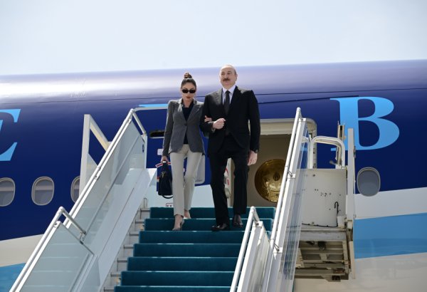 President Ilham Aliyev arrives in Türkiye for working visit (PHOTO)