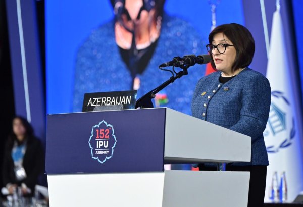 Azerbaijani Parliament Speaker addresses 152nd Assembly of Inter-Parliamentary Union (PHOTO)