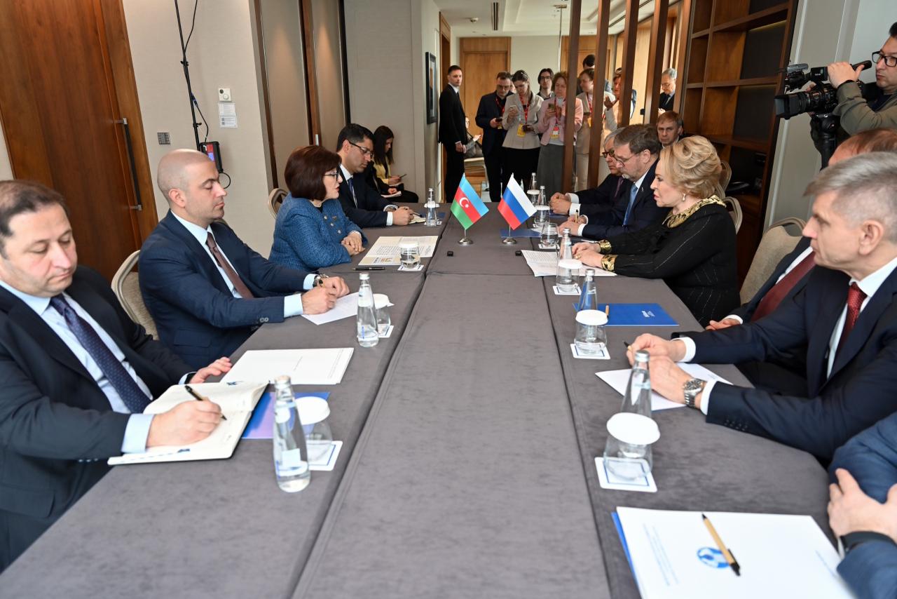 Azerbaijani Parliament Speaker meets with Russian counterpart within IPU assembly framework (PHOTO)