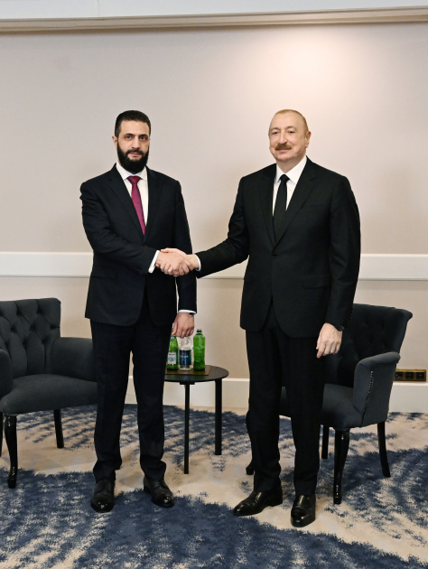 President Ilham Aliyev meets with Transitional President of Syria in Antalya (PHOTO/VIDEO)
