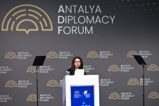 First Lady Mehriban Aliyeva attends panel session on “United for Peace in Palestine: Confronting Scholasticide, Protecting Future” in Antalya (PHOTO)