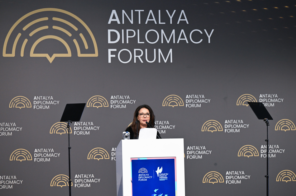 First Lady Mehriban Aliyeva attends panel session on “United for Peace in Palestine: Confronting Scholasticide, Protecting Future” in Antalya (PHOTO)