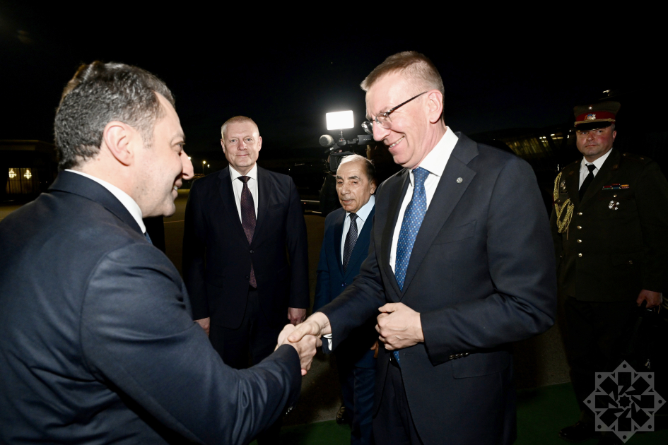 Latvian President Edgars Rinkēvičs arrives on official visit to Azerbaijan