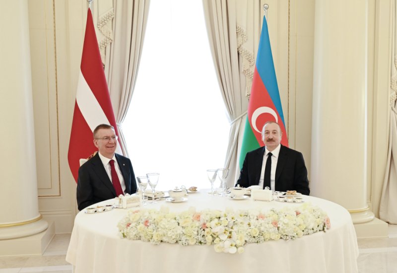 Official luncheon hosted in honor of President of Latvia on behalf of President Ilham Aliyev