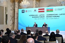 President Ilham Aliyev and President of Latvia Edgars Rinkėvičs attend Azerbaijan-Latvia business forum (PHOTO)