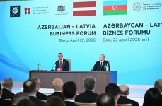 President Ilham Aliyev and President of Latvia Edgars Rinkėvičs attend Azerbaijan-Latvia business forum (PHOTO)