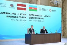 President Ilham Aliyev and President of Latvia Edgars Rinkėvičs attend Azerbaijan-Latvia business forum (PHOTO)