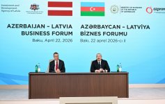President Ilham Aliyev and President of Latvia Edgars Rinkėvičs attend Azerbaijan-Latvia business forum (PHOTO)