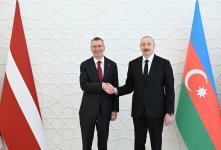 Baku hosts official welcome ceremony for President of Latvia (PHOTO/VIDEO)