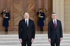 Baku hosts official welcome ceremony for President of Latvia (PHOTO/VIDEO)