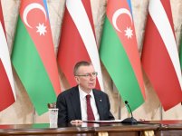 President Ilham Aliyev, President of Latvia make press statements (PHOTO)