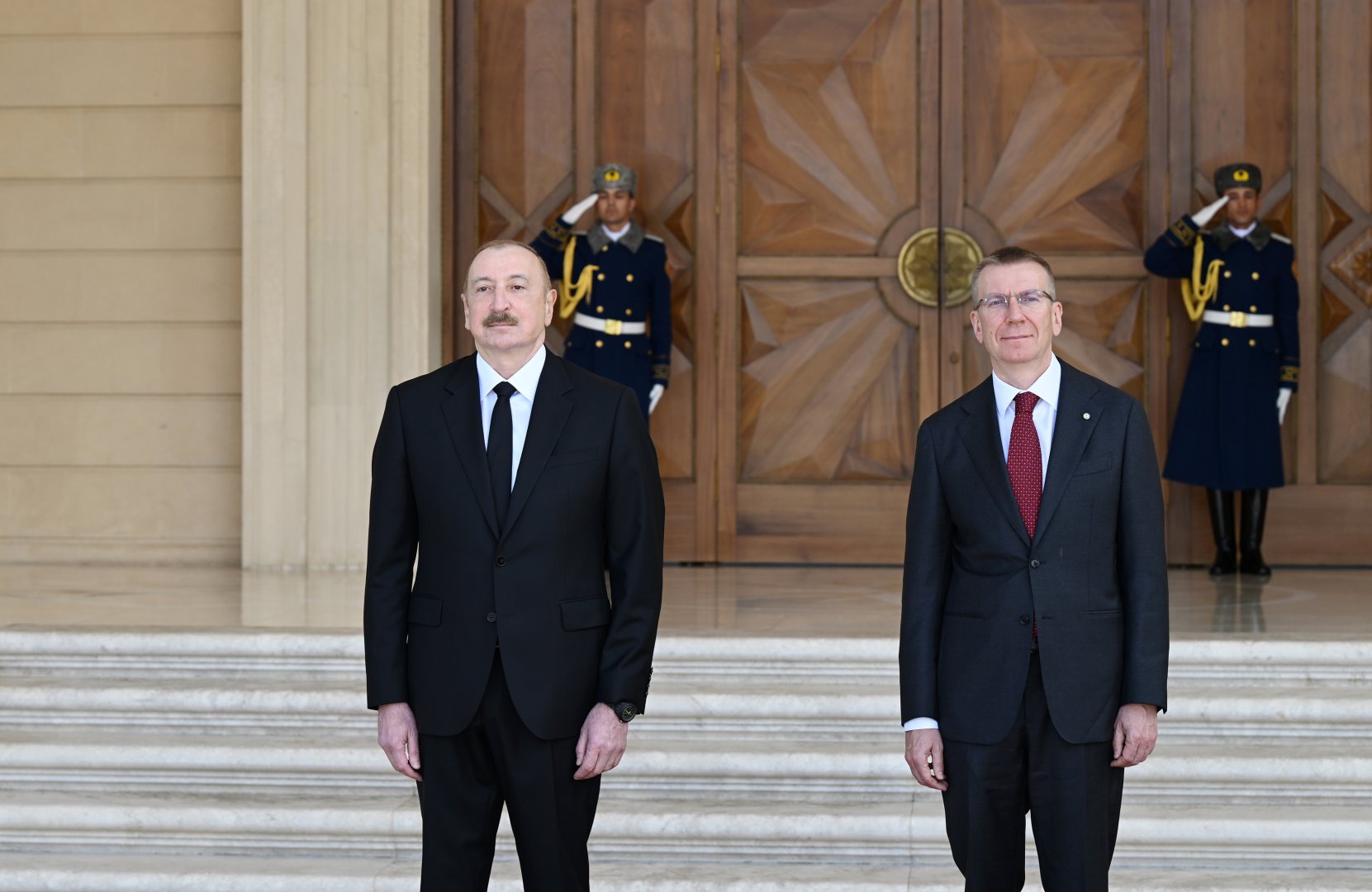 Baku hosts official welcome ceremony for President of Latvia (PHOTO/VIDEO)