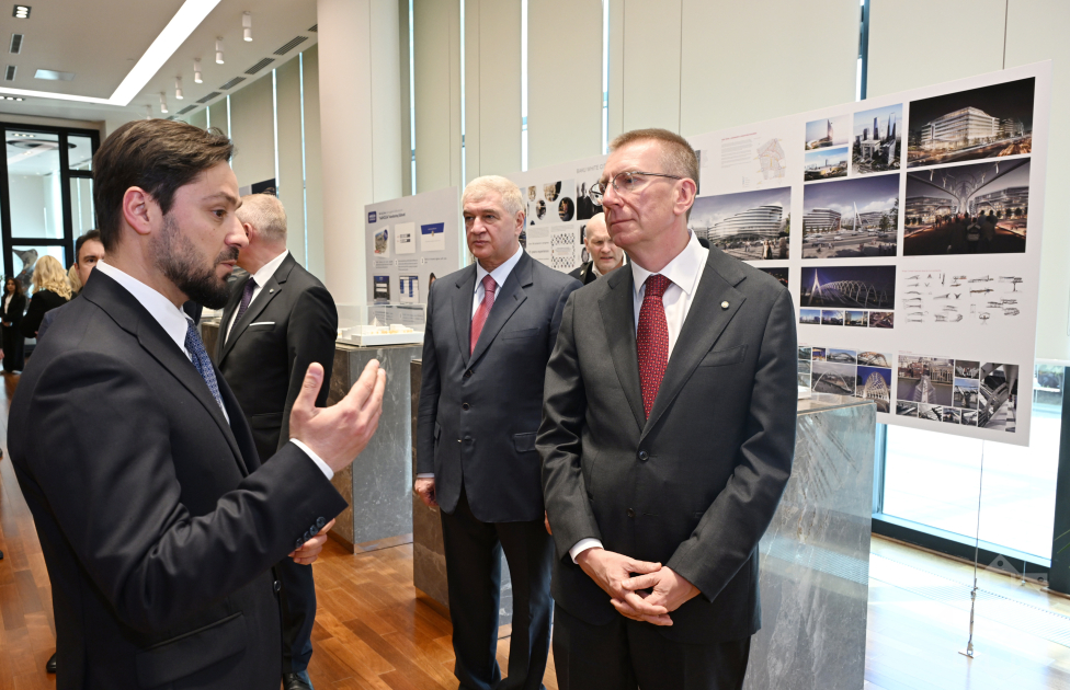 President of Latvia Edgars Rinkēvičs visits Baku White City (PHOTO)