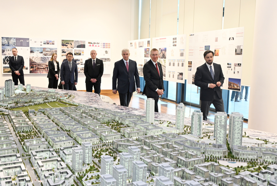 President of Latvia Edgars Rinkēvičs visits Baku White City (PHOTO)