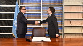 Azerbaijan signs UN Mediation Settlement Agreement Convention (PHOTO)