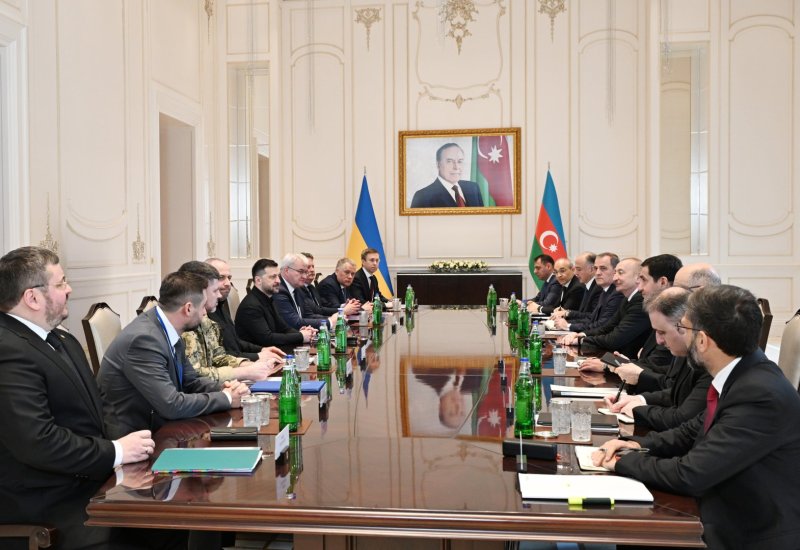 President Ilham Aliyev holds expanded meeting with Ukrainian President in Gabala