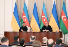 President Ilham Aliyev, President of Ukraine deliver press statements (PHOTO)