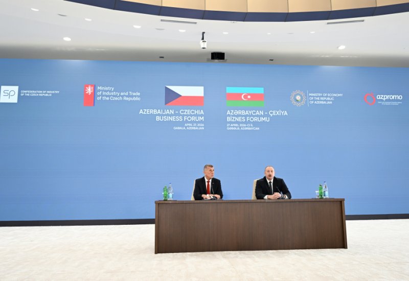 President Ilham Aliyev and Andrej Babiš participate in Azerbaijan-Czech Business Forum