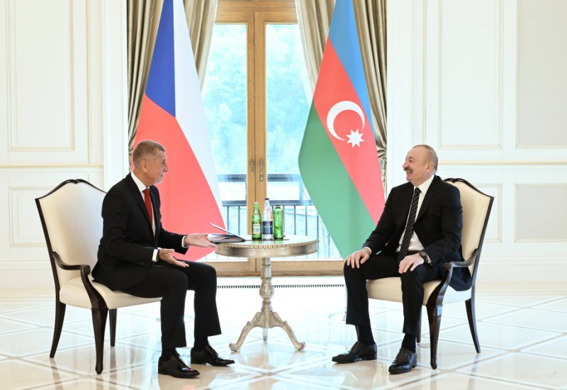 President Ilham Aliyev holds one-on-one meeting with Czech Prime Minister in Azerbaijan's Gabala (PHOTO)