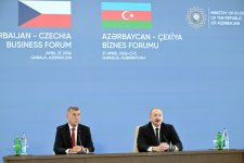 President Ilham Aliyev and Andrej Babiš participate in Azerbaijan-Czech Business Forum (PHOTO)