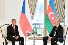 President Ilham Aliyev holds one-on-one meeting with Czech Prime Minister in Azerbaijan's Gabala (PHOTO)