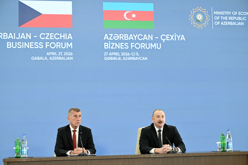President Ilham Aliyev and Andrej Babiš participate in Azerbaijan-Czech Business Forum (PHOTO)