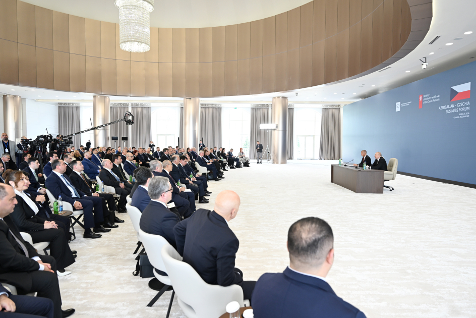 President Ilham Aliyev and Andrej Babiš participate in Azerbaijan-Czech Business Forum (PHOTO)