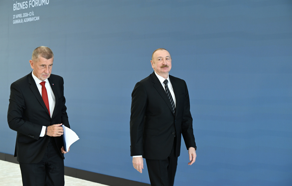 President Ilham Aliyev and Andrej Babiš participate in Azerbaijan-Czech Business Forum (PHOTO)