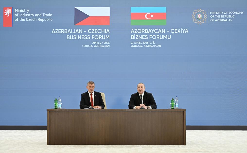 President Ilham Aliyev and Andrej Babiš participate in Azerbaijan-Czech Business Forum (PHOTO)