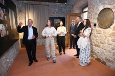 Leyla Aliyeva and Arzu Aliyeva attend opening of historical and architectural monuments after restoration in Sheki city (PHOTO)