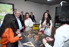 Leyla Aliyeva and Arzu Aliyeva attend opening of historical and architectural monuments after restoration in Sheki city (PHOTO)