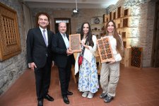 Leyla Aliyeva and Arzu Aliyeva attend opening of historical and architectural monuments after restoration in Sheki city (PHOTO)