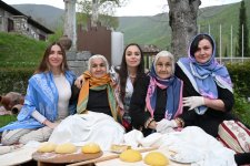 Leyla Aliyeva and Arzu Aliyeva attend opening of historical and architectural monuments after restoration in Sheki city (PHOTO)