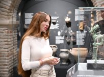 Leyla Aliyeva and Arzu Aliyeva attend opening of historical and architectural monuments after restoration in Sheki city (PHOTO)