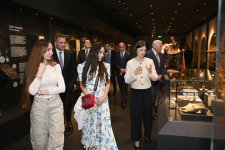 Leyla Aliyeva and Arzu Aliyeva attend opening of historical and architectural monuments after restoration in Sheki city (PHOTO)