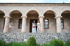 Leyla Aliyeva and Arzu Aliyeva attend opening of historical and architectural monuments after restoration in Sheki city (PHOTO)