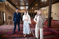 Leyla Aliyeva and Arzu Aliyeva visit Sheki Khan’s Mosque Complex (PHOTO)