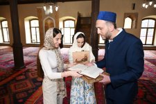 Leyla Aliyeva and Arzu Aliyeva visit Sheki Khan’s Mosque Complex (PHOTO)