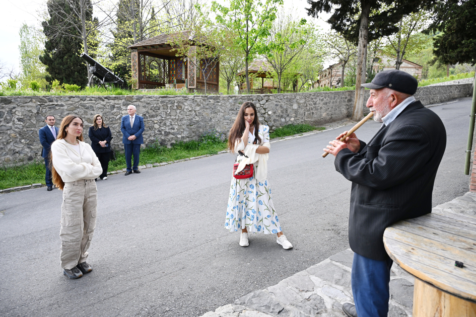 Leyla Aliyeva and Arzu Aliyeva attend opening of historical and architectural monuments after restoration in Sheki city (PHOTO)