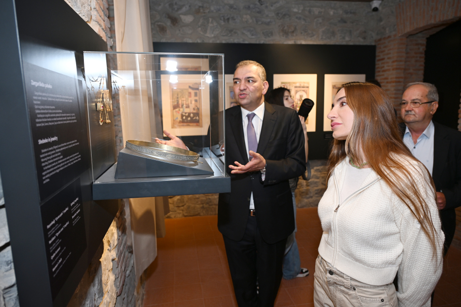 Leyla Aliyeva and Arzu Aliyeva attend opening of historical and architectural monuments after restoration in Sheki city (PHOTO)