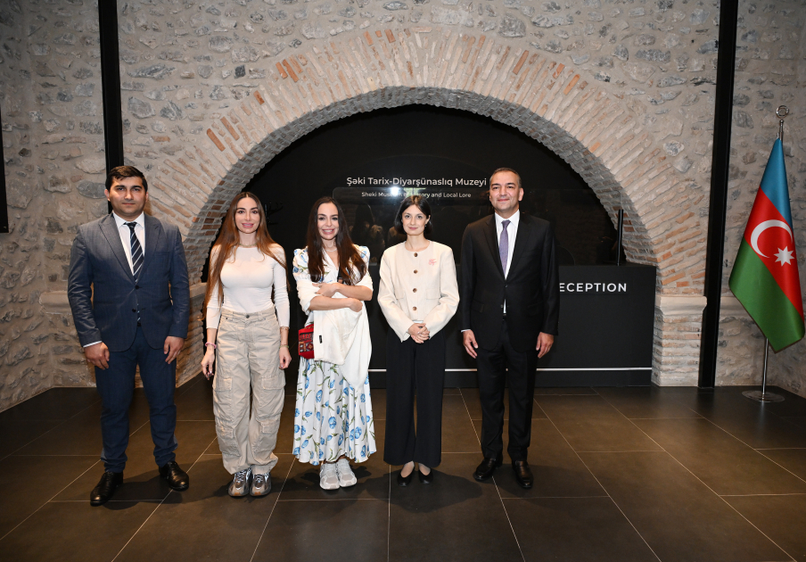 Leyla Aliyeva and Arzu Aliyeva attend opening of historical and architectural monuments after restoration in Sheki city (PHOTO)