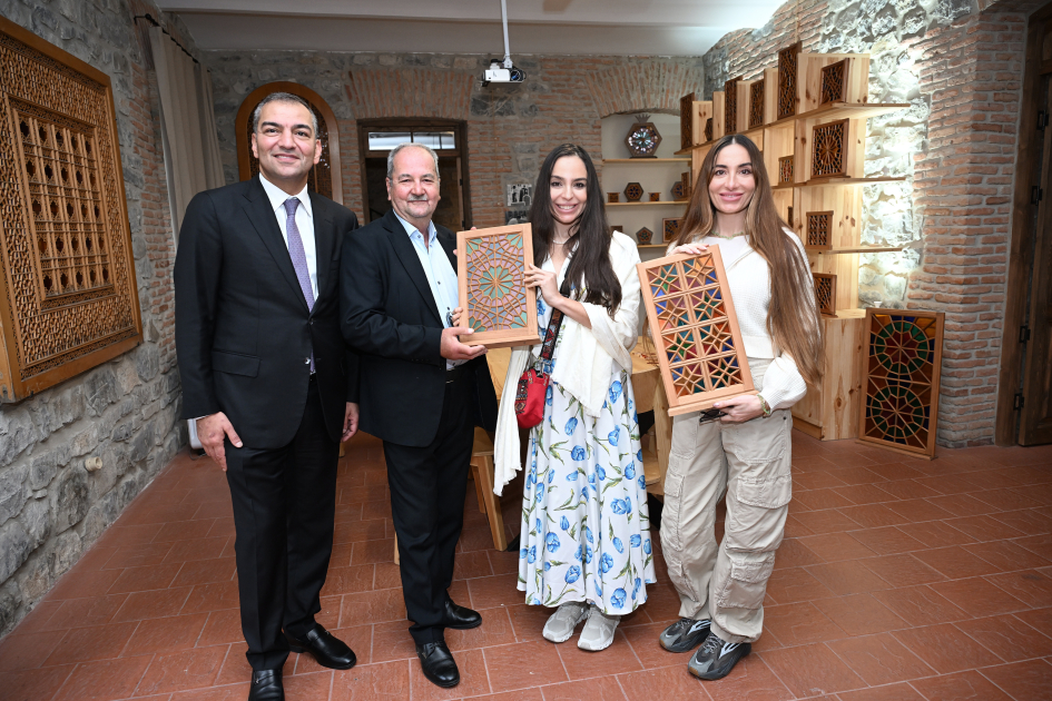 Leyla Aliyeva and Arzu Aliyeva attend opening of historical and architectural monuments after restoration in Sheki city (PHOTO)
