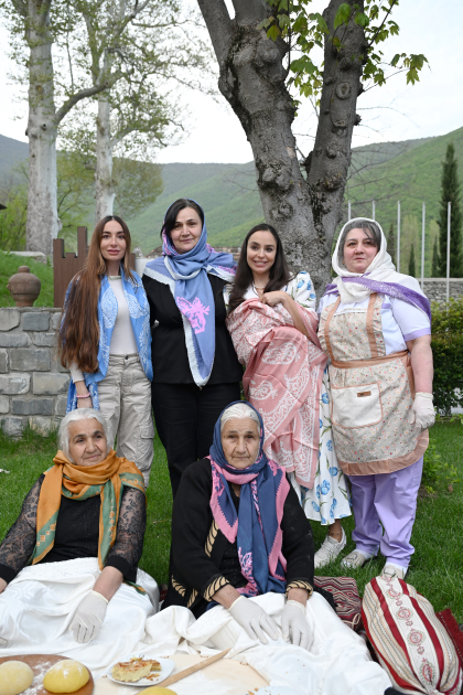 Leyla Aliyeva and Arzu Aliyeva attend opening of historical and architectural monuments after restoration in Sheki city (PHOTO)