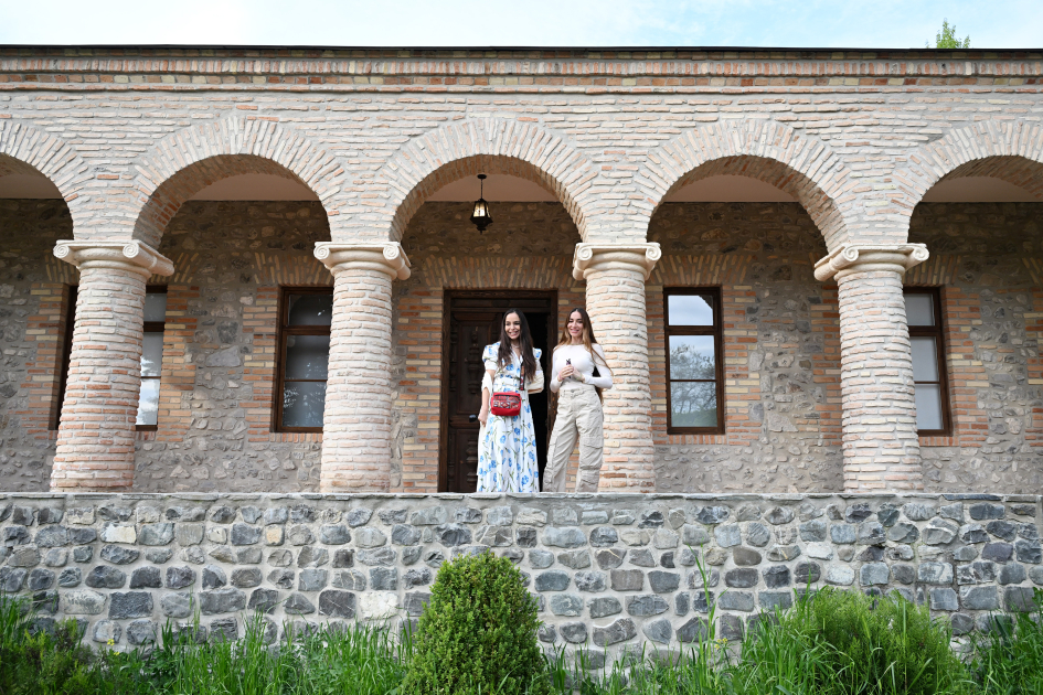 Leyla Aliyeva and Arzu Aliyeva attend opening of historical and architectural monuments after restoration in Sheki city (PHOTO)