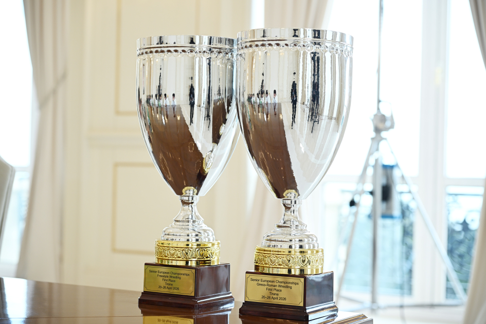 President Ilham Aliyev receives wrestlers who won European Championships in team standings (PHOTO)