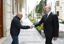 President Ilham Aliyev, First Lady Mehriban Aliyeva attend inauguration of Islam Safarli Street following reconstruction (PHOTO)